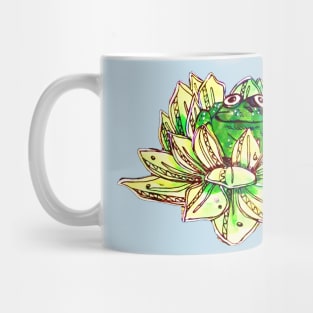 Peaceful Lotus Frog Mug